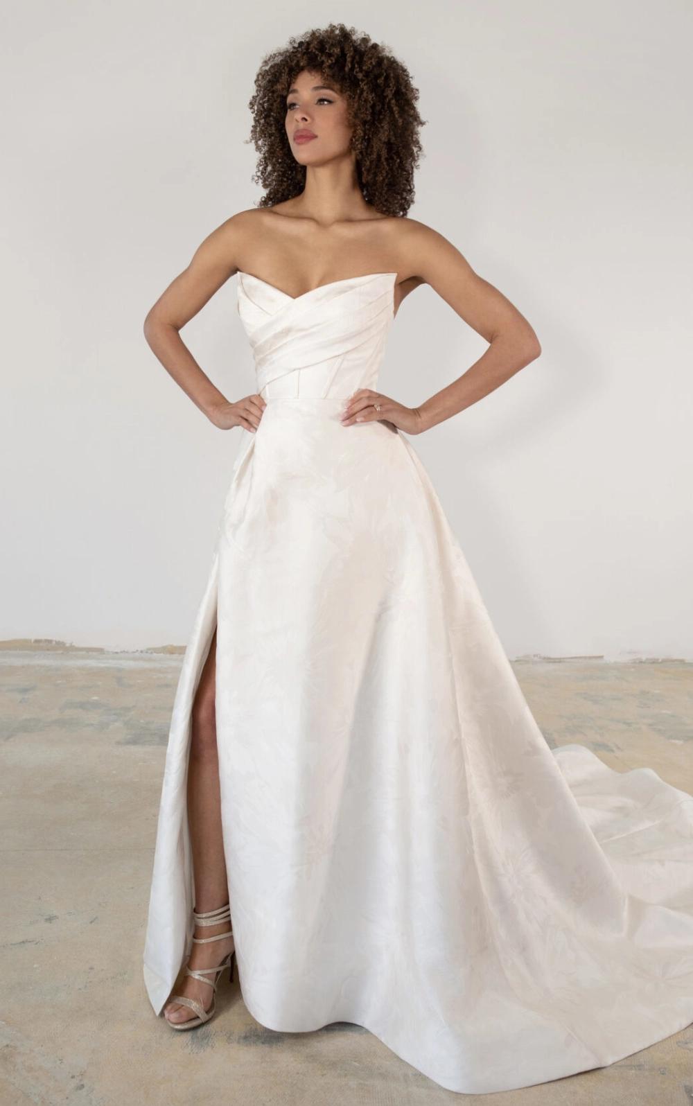 Model wearing a Martina Liana gown