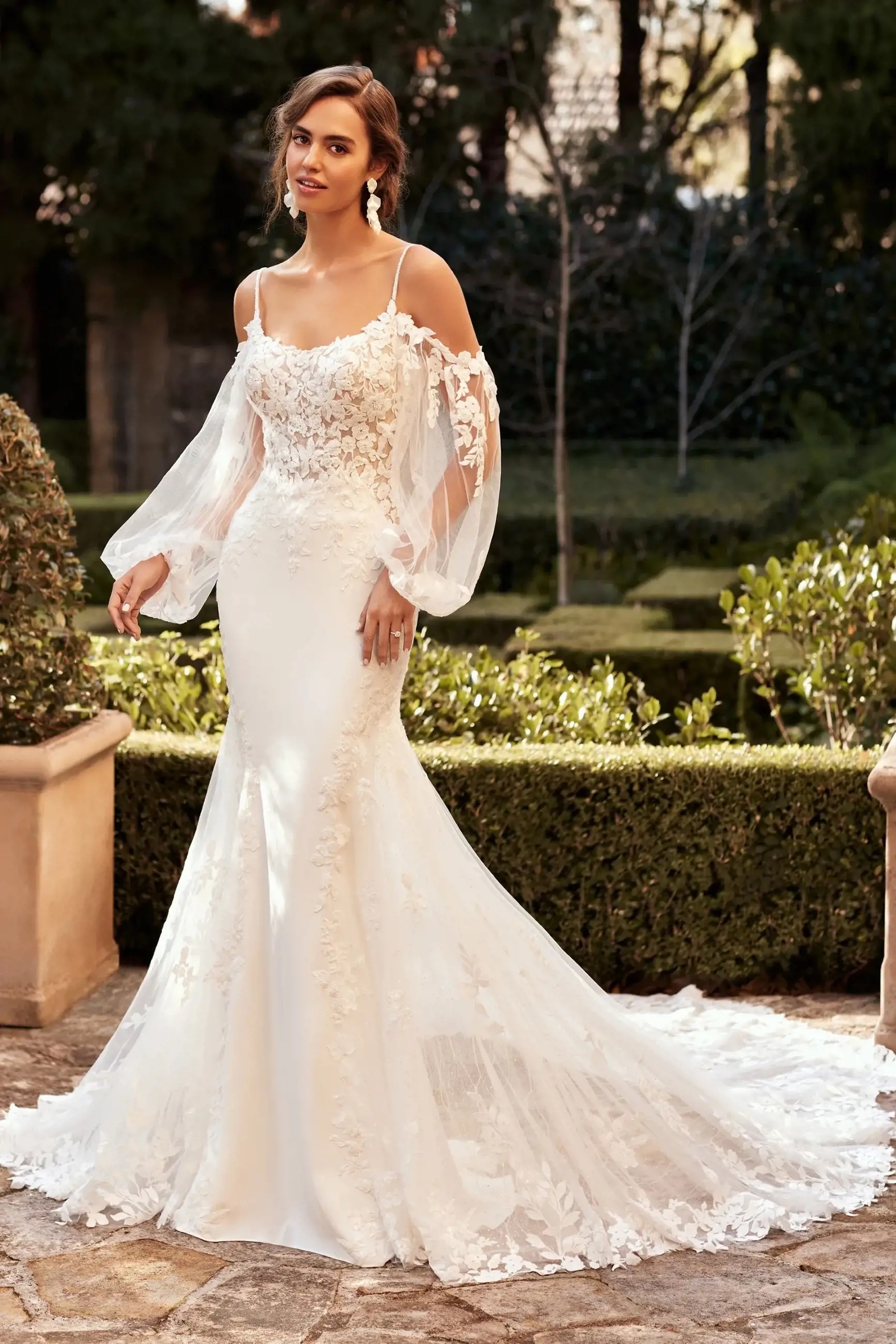 Model wearing a Sophia Tolli gown