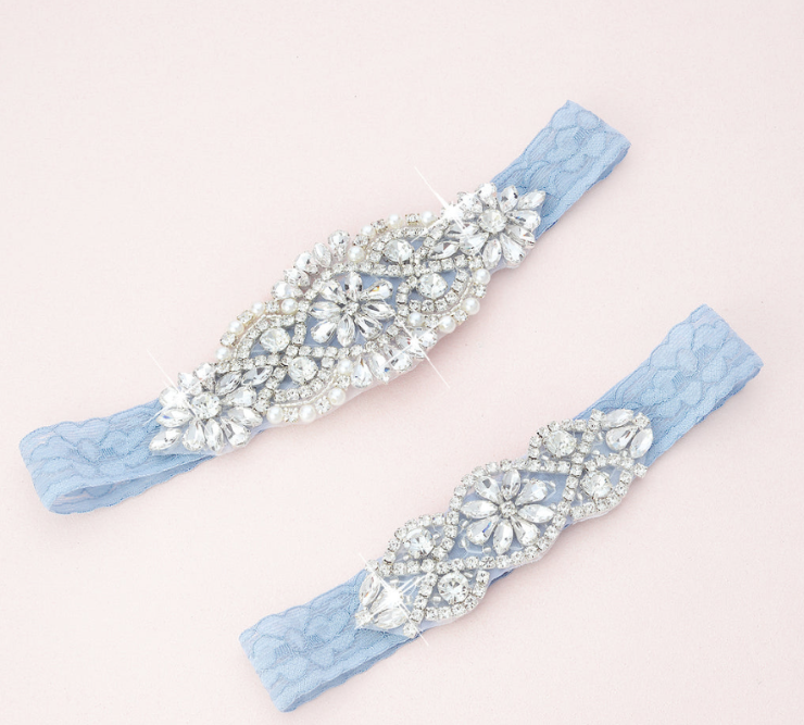 Heirloom Bridal Style #Adelaide Crystal and Lace Garter Set Default Thumbnail Image