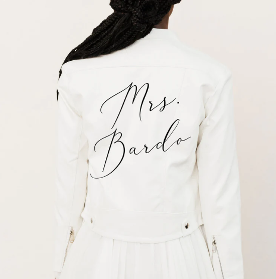 Heirloom Bridal Style #Custom Name Leather Bridal Jacket Default Thumbnail Image