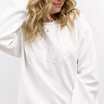 Heirloom Bridal Style #Bride Embroidered Sweatshirt Default Thumbnail Image