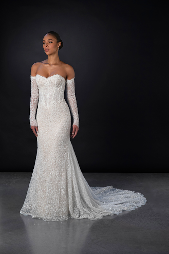 Martina Liana Style #1860 #0 default (IV-IV) Ivory Lace and Tulle over Ivory Gown thumbnail