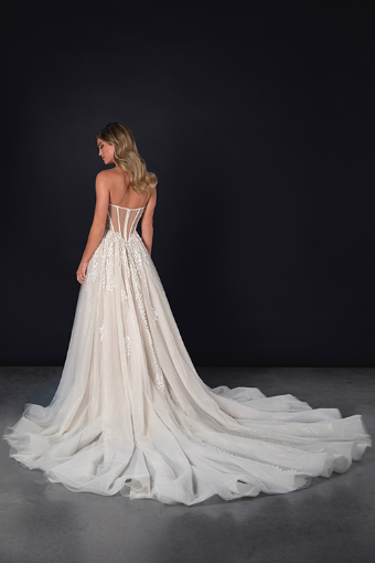 Martina Liana Style #1813 #1 (IVIV-PL) IVR LACE & TULLE OV IVORY GWN W PLN TULLE INNER BACK BOD ONLY thumbnail