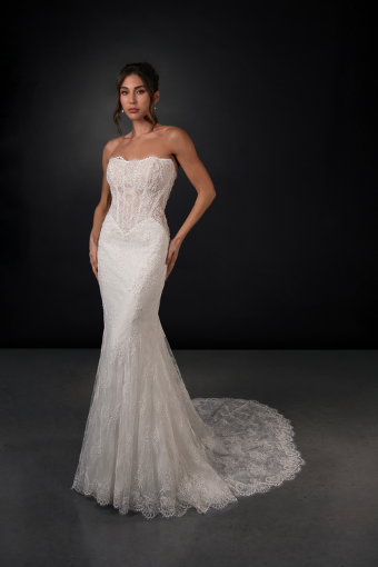Martina Liana Style #ML2010 #2 (IV-IVR) Ivory Lace and Tulle over Ivory Gown thumbnail