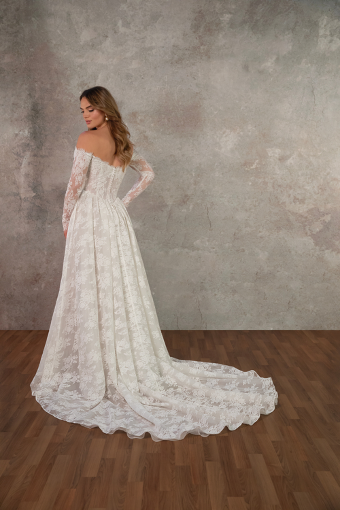 Essense of Australia Style #D4466 #1 (IV-RM) IVORY LACE AND TULLE OVER RUM GOWN thumbnail