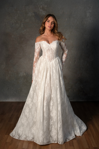 Essense of Australia Style #D4466 #2 default (IV-RM) IVORY LACE AND TULLE OVER RUM GOWN thumbnail