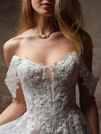 Maggie Sottero Style #Hadley #1 All Ivory (gown with Ivory Illusion) thumbnail