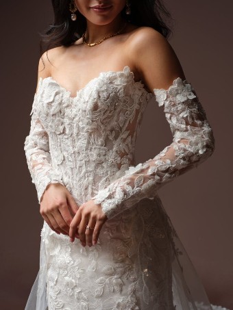Maggie Sottero Style #Estelle #3 All Ivory (gown with Ivory Illusion) thumbnail