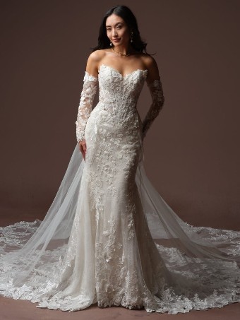 Maggie Sottero Style #Estelle #2 All Ivory (gown with Ivory Illusion) thumbnail