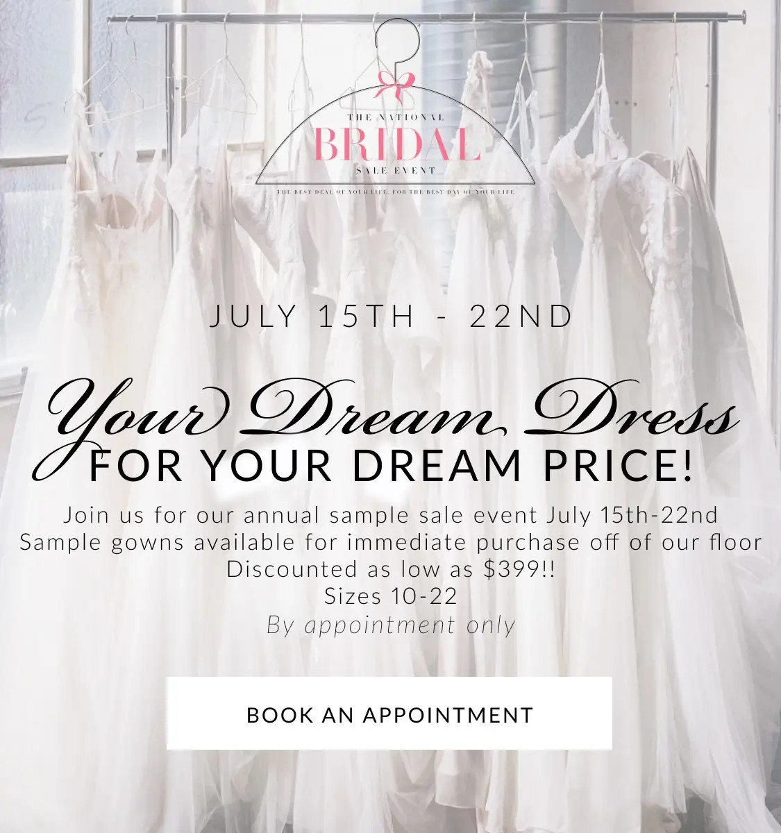 National Bridal Sample Sale Week Banner Mobile
