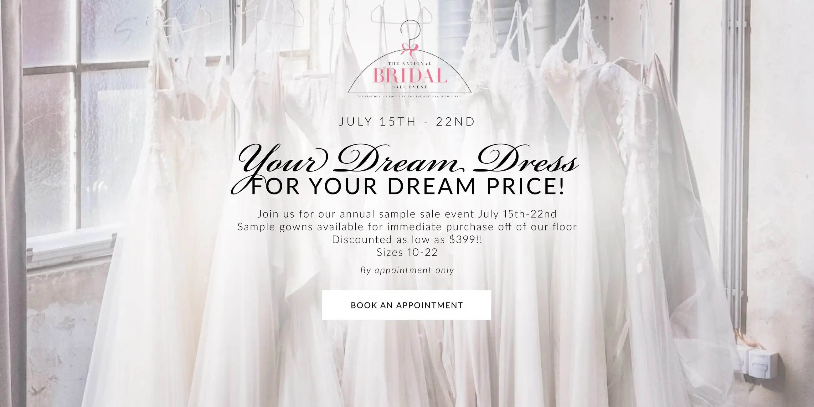 National Bridal Sample Sale Week Banner