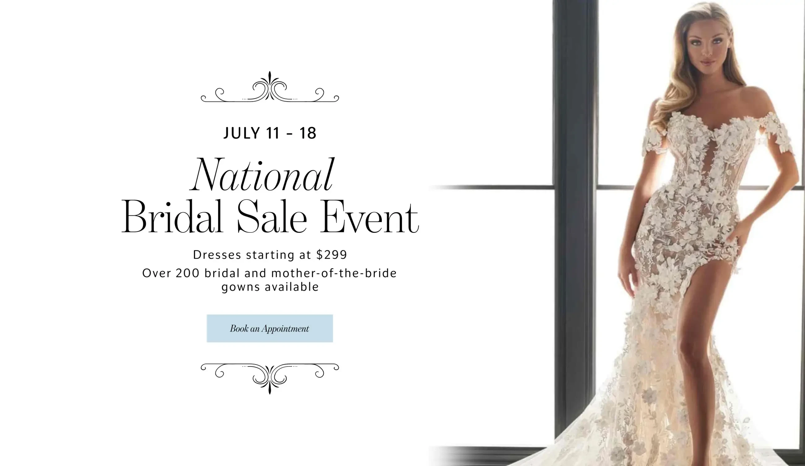 National Bridal Sale Desktop Banner