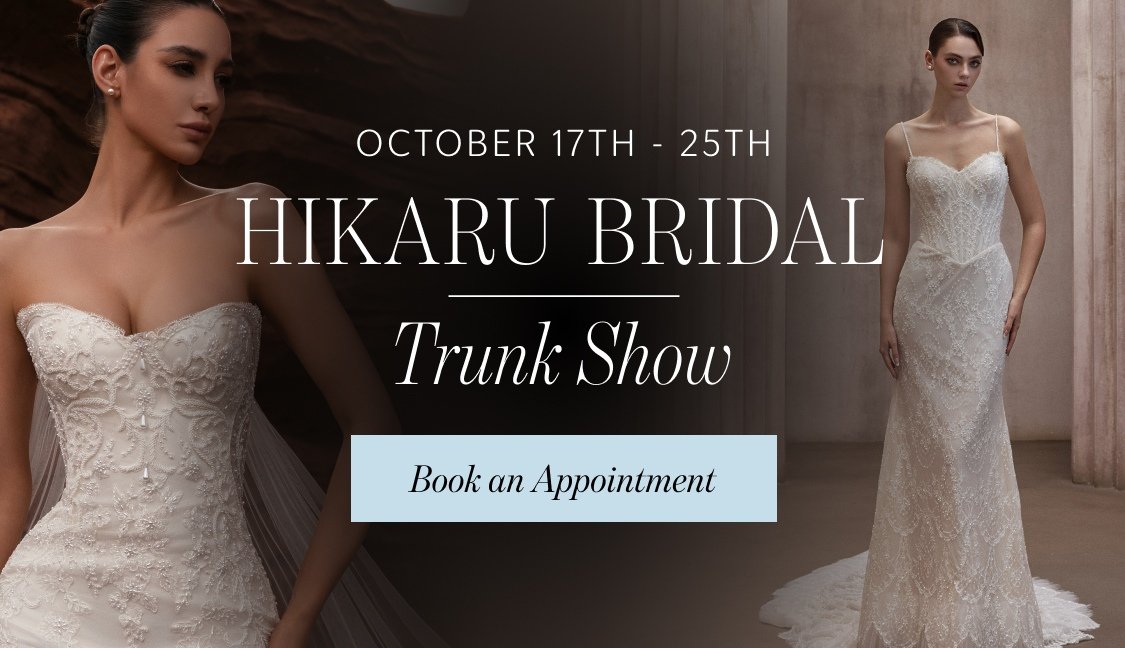 hikaru bridal trunk show banner 2026